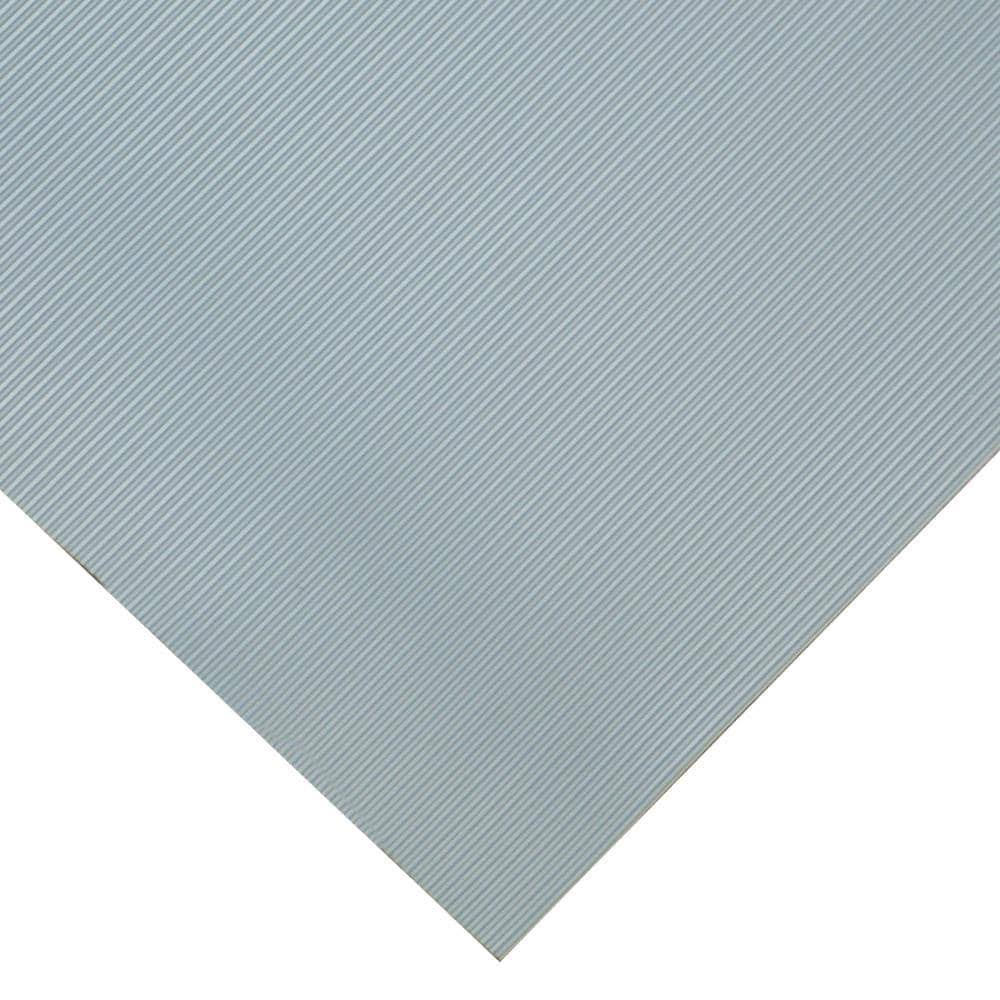 3.5mm x 36x22 x 10ft Dark Gray Ribbed Rubber Flooring N265