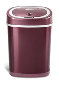 Burgundy Stainless Steel Motion Sensor Trash Can - 3.2 Gallons M5068