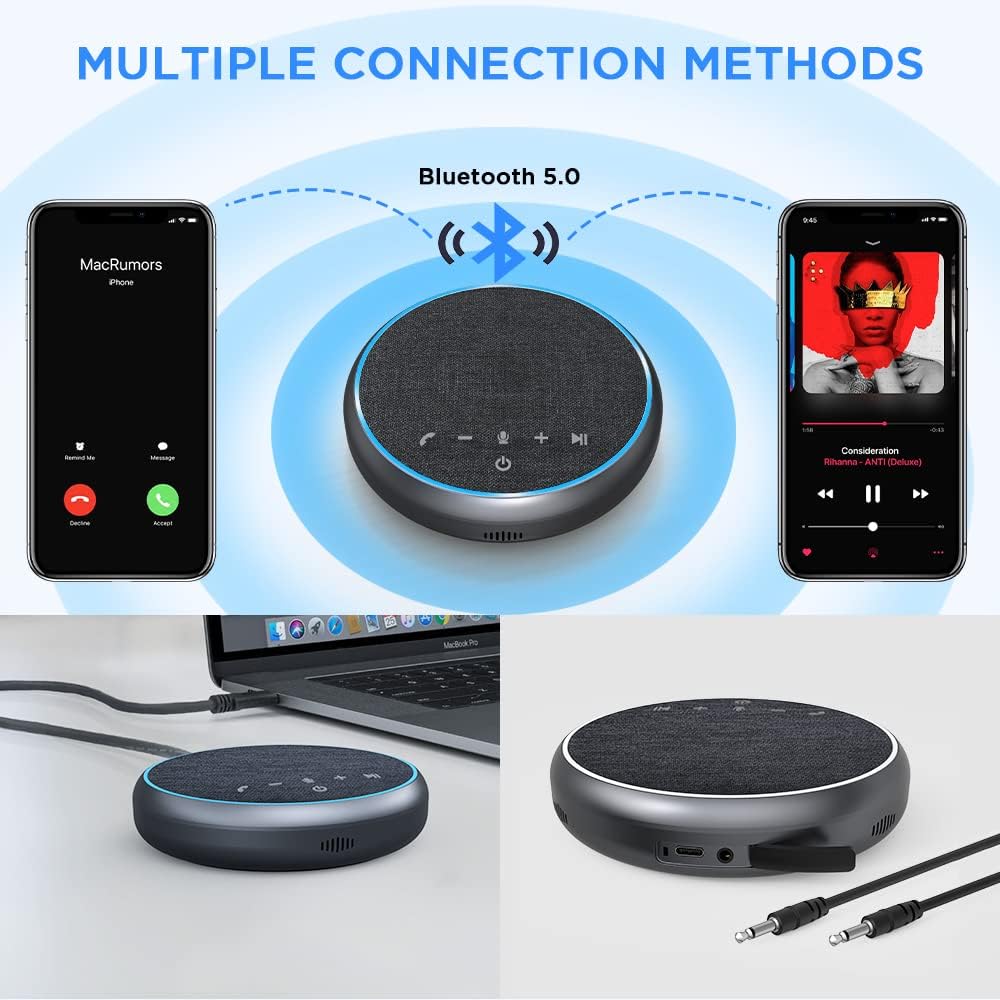 Bluetooth Conference Speaker with 3 AI Microphone H556658