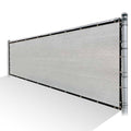 Grey Privacy Fence Screen HDPE Mesh Cover with Reinforced Grommets Z16256