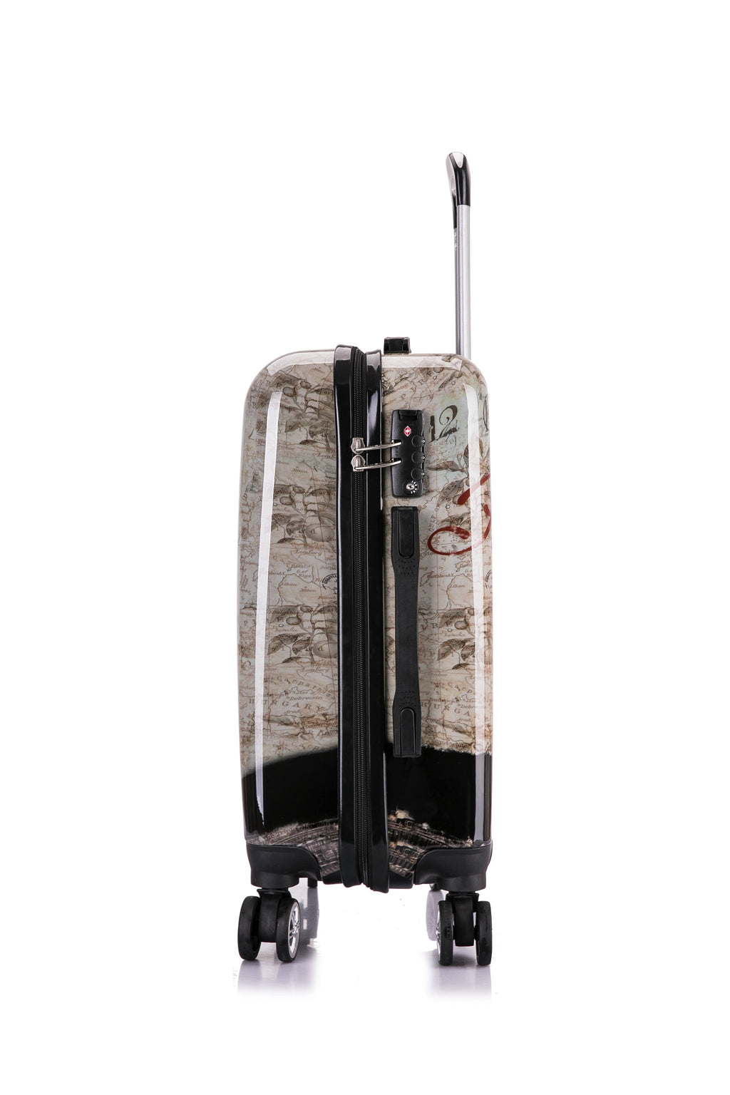 Black Butterfly Prints Lightweight Hardside Spinner 20 inch Carry-On P18948
