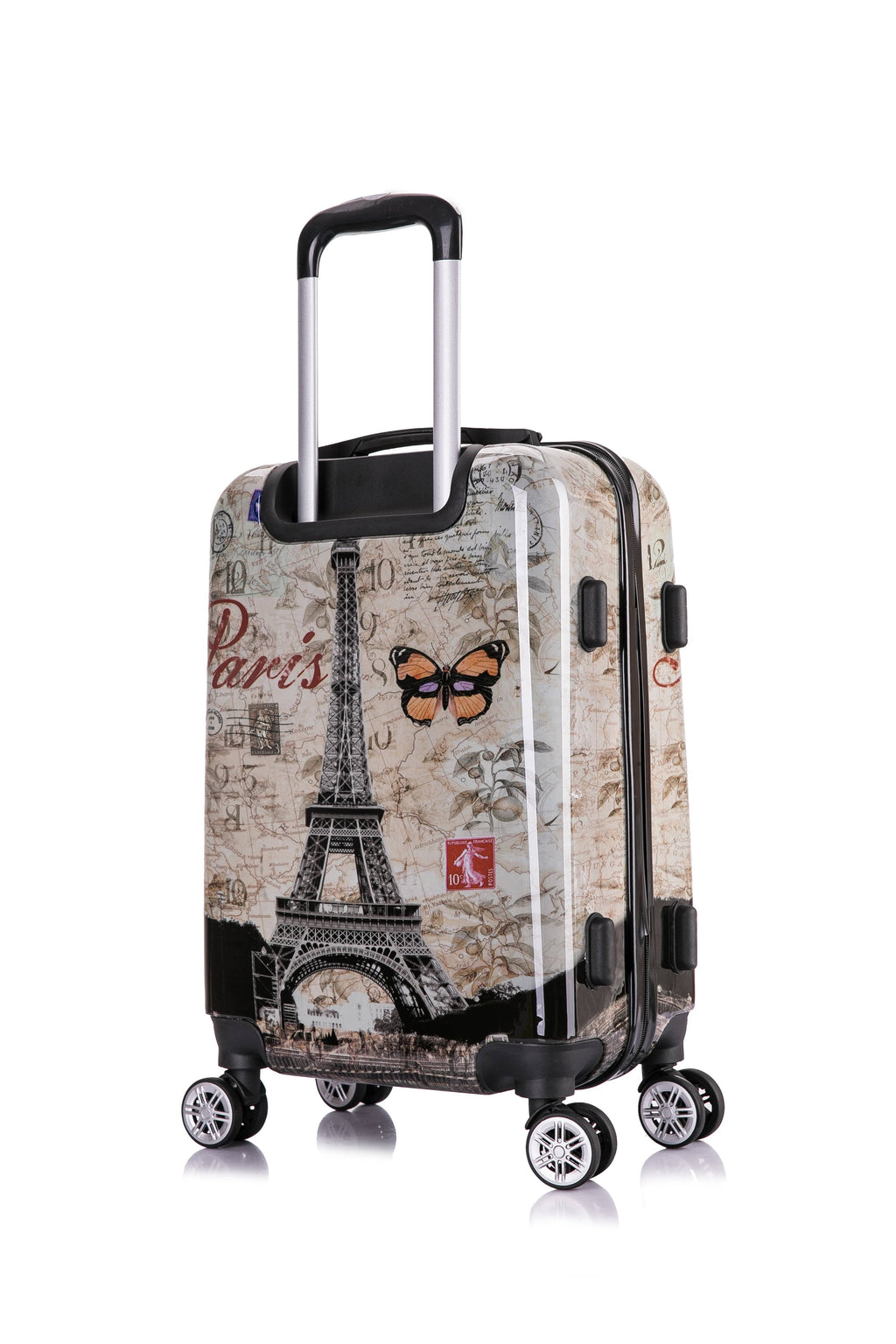 Black Butterfly Prints Lightweight Hardside Spinner 20 inch Carry-On P18948