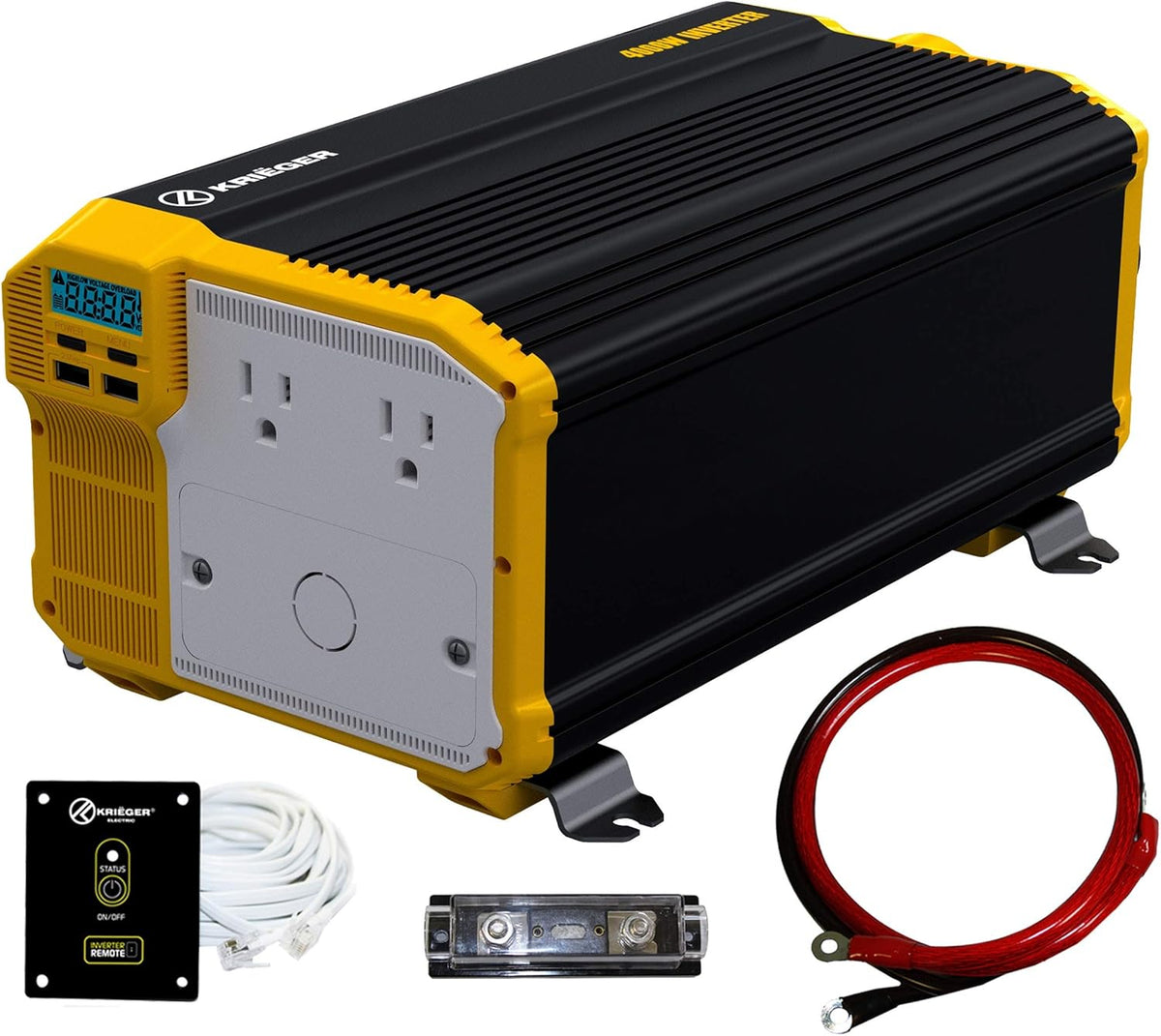 1500 Watts Power Inverter 12V to 110V Modified Sine Wave with Dual AC Outlets P13668