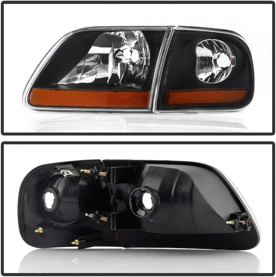 Black Housing Headlights with Corner Lights Assembly F637