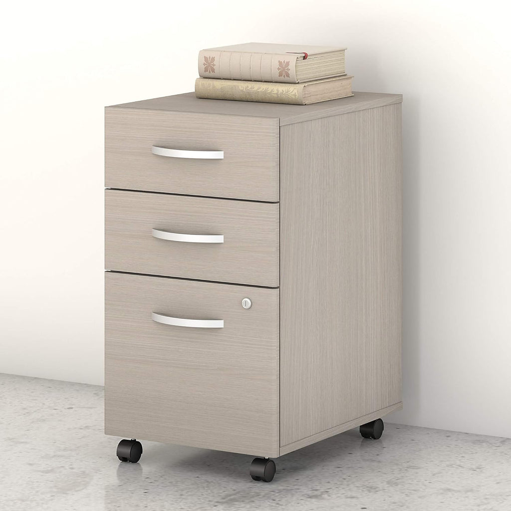 3 Drawer Mobile File Cabinet Sand Oak T9307