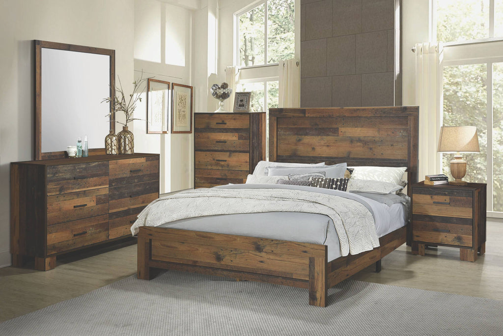 Rustic Pine Twin Panel Bed H1285