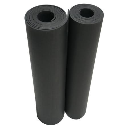 Black 1/4x22 Thick x 4ft Width x 8ft Length Rubber Sheet F924