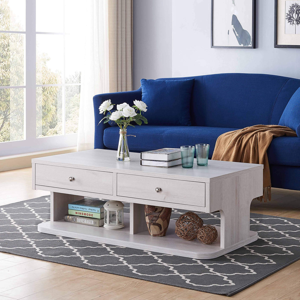 White Oak 2-Drawer Coffee Table P894966