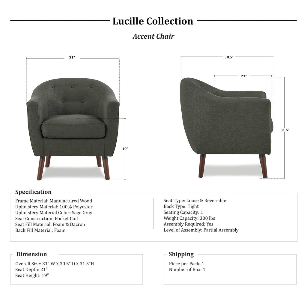 Gray Accent Chair L21639