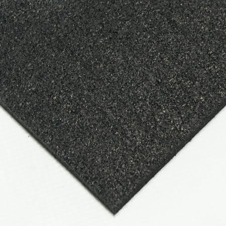Black 1/4x22 Thick x 4ft Width x 8ft Length Rubber Sheet F924