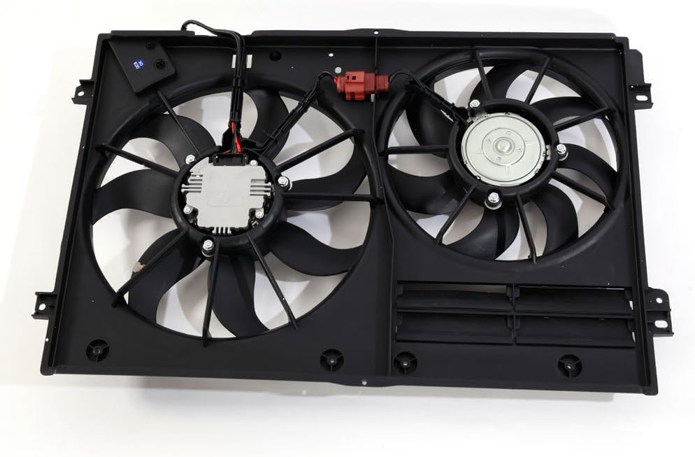 Engine Radiator Dual Fan Assembly Compatible with Volkswagen Audi 2.0L 1984CC F4181