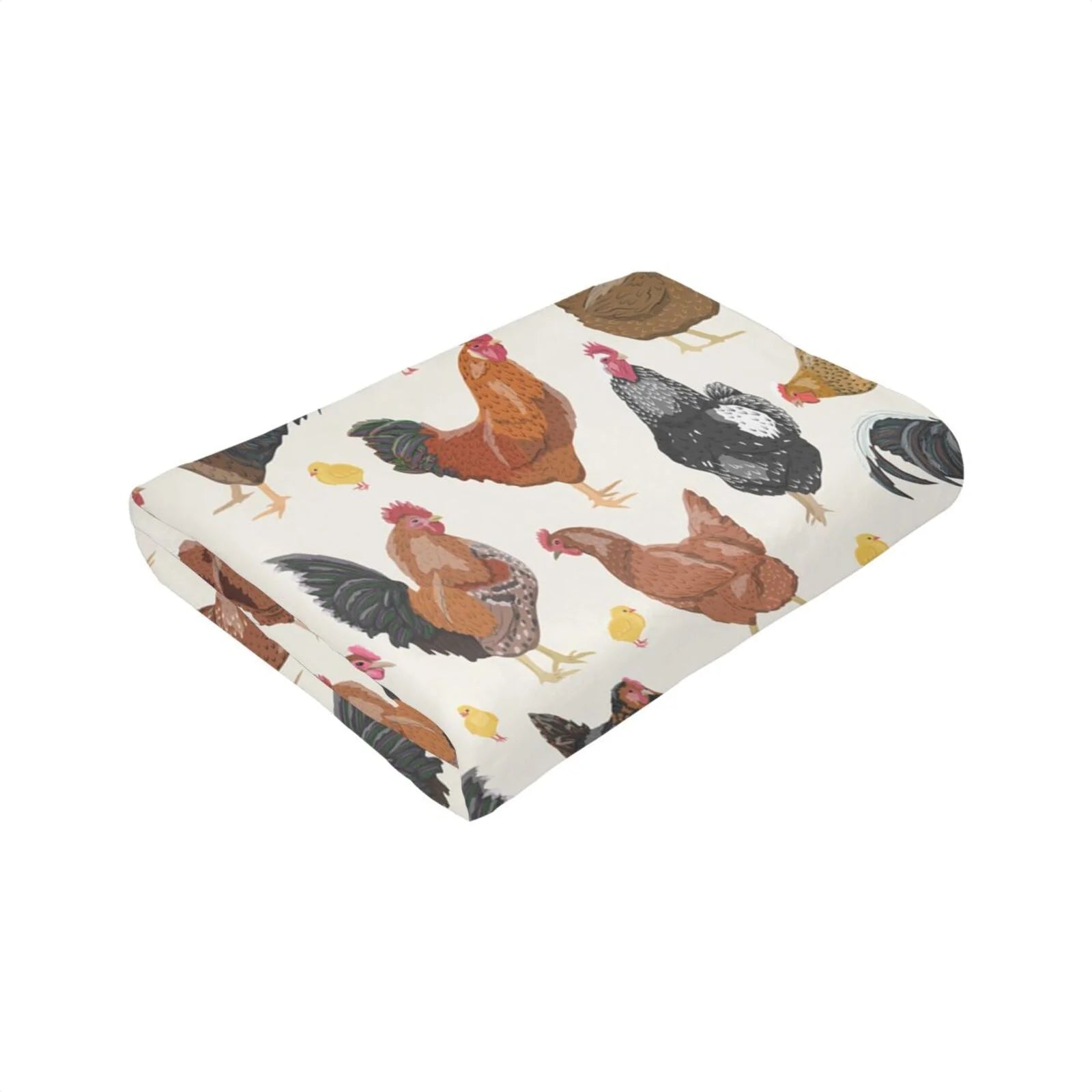 Fleece Plush Throw Blanket Roosters And Chickens (40"X30") S4878
