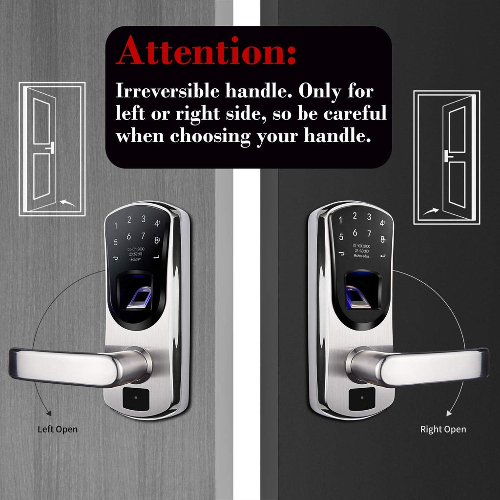 Smart Door Lock with Fingerprint Stainless Steel Touchscreen Q300
