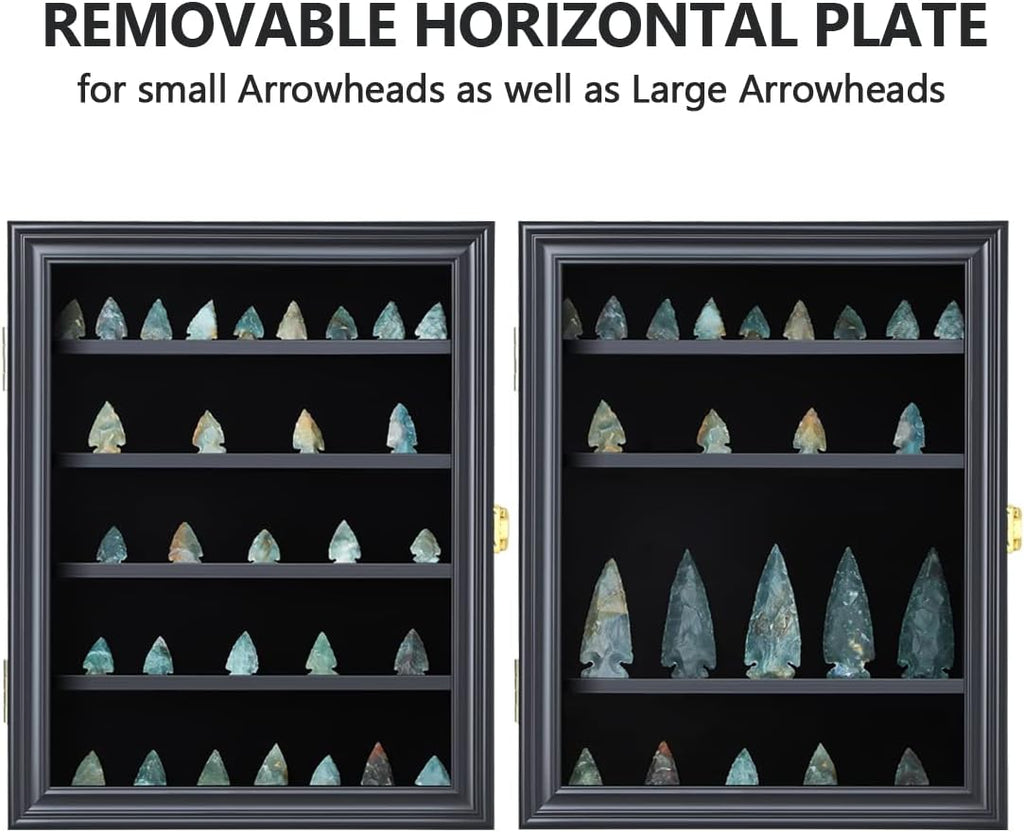 Black Small Arrowhead Display Case with UV Protection W921953