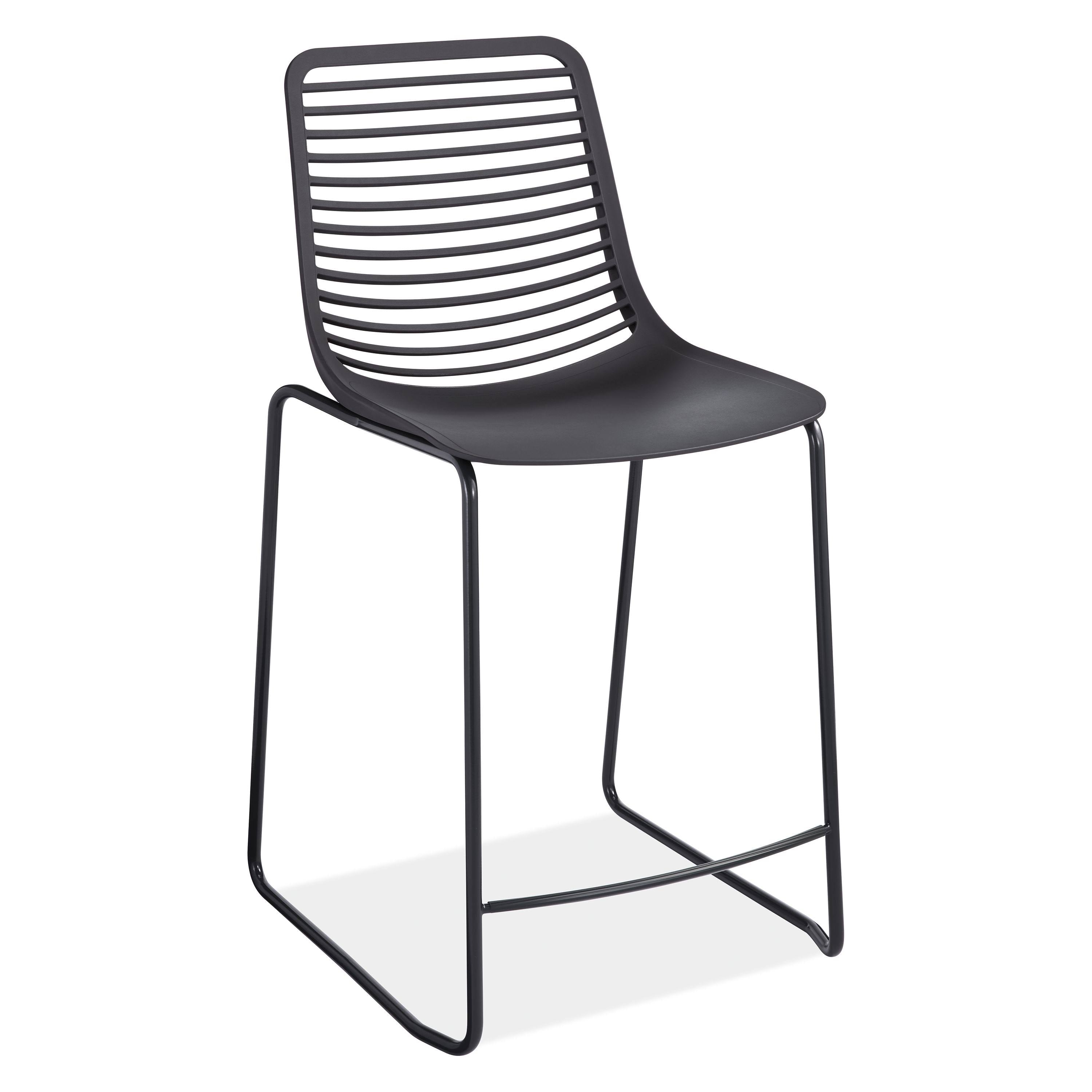 Modern Mini Counter Stool in Blue w/ Chrome Base U59929