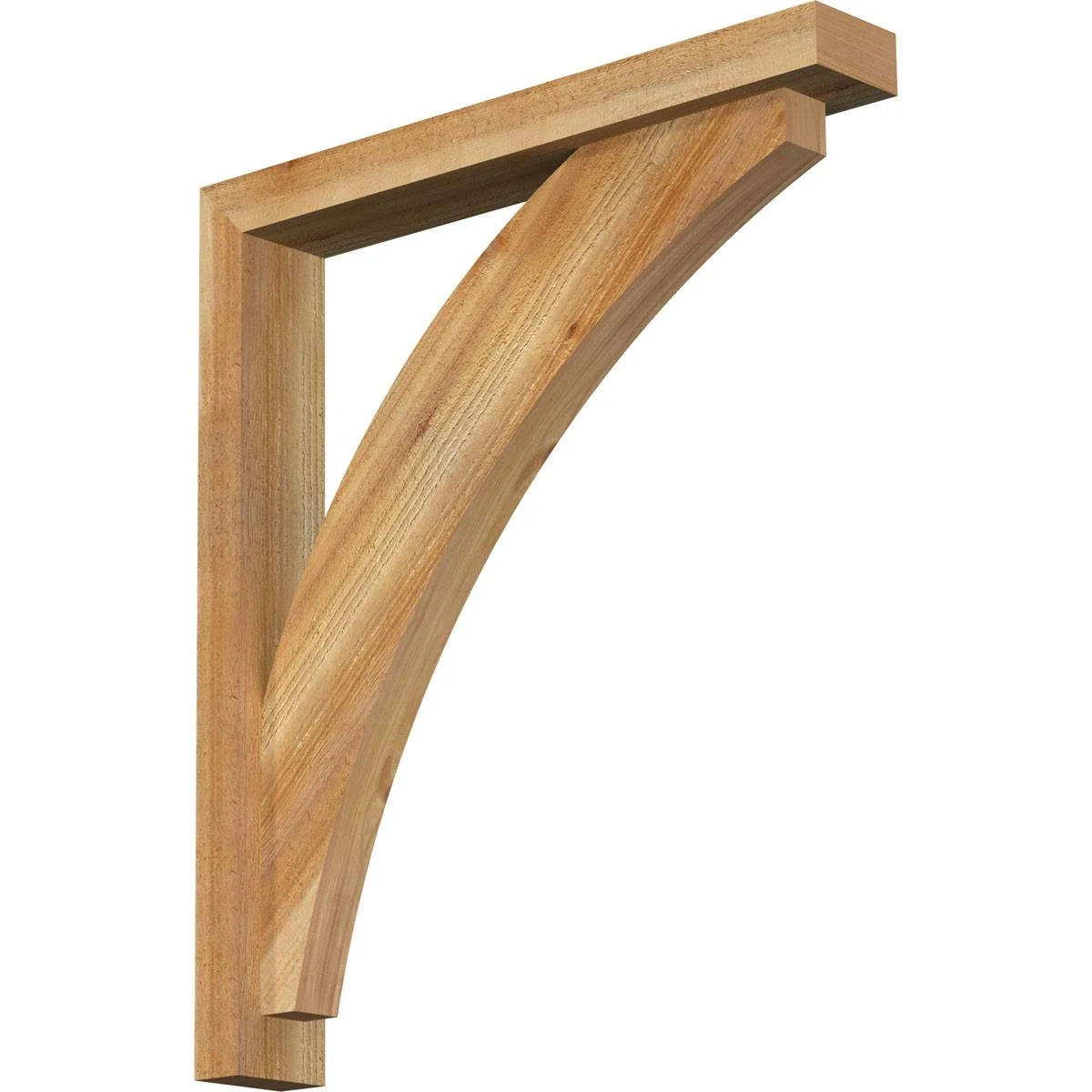 Thorton Block Bracket with Offset Brace, Western Red Cedar B560252