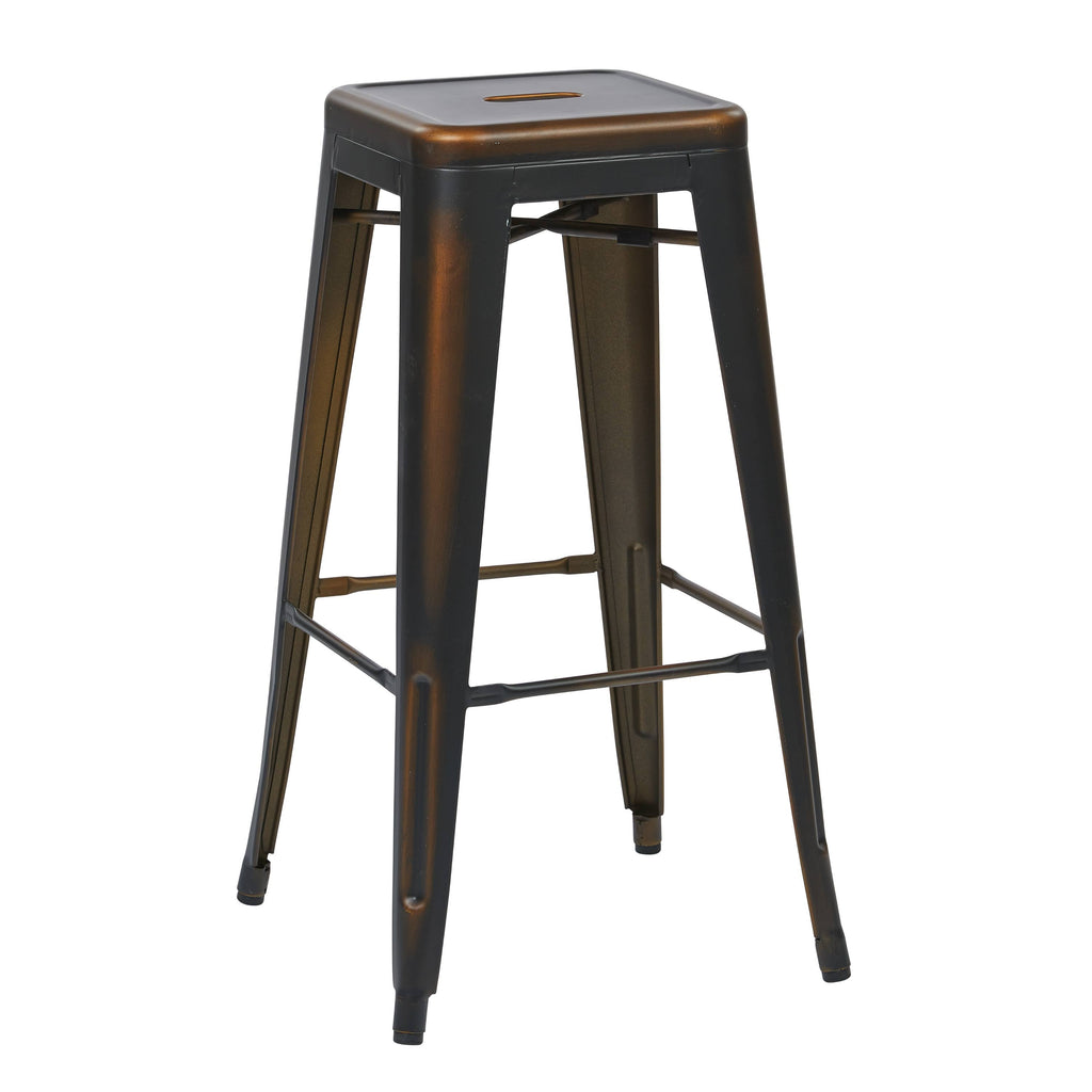 Antique Pink Metal Barstool 2-Pack M691520