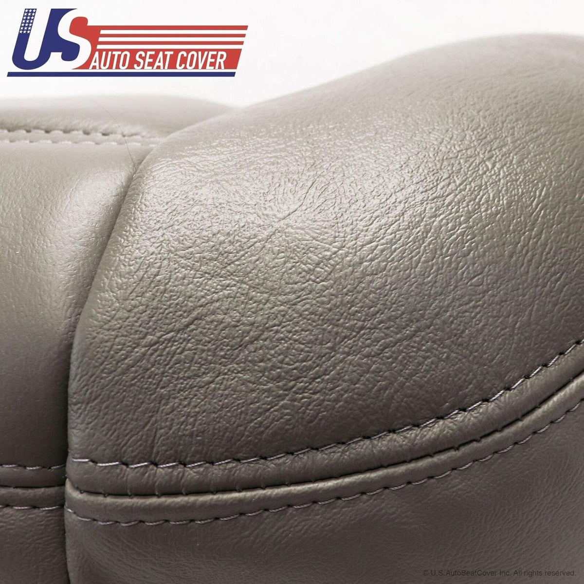 Gray Synthetic Leather Seat Cover Pack of 2 M6299