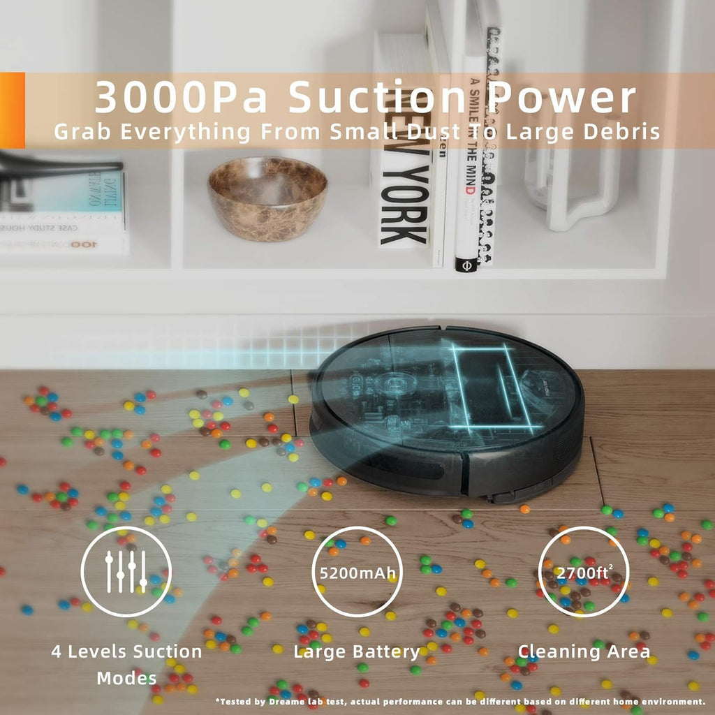 Robot Vacuum and Mop with 3000Pa Suction and 5200mAh Battery O218630