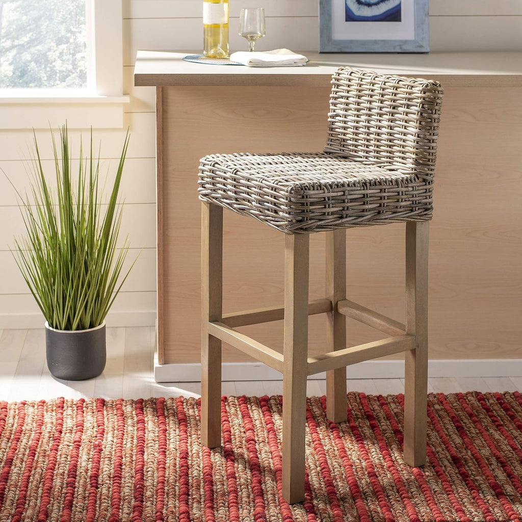 Cappuccino Wicker 30-inch Bar Stool J1682
