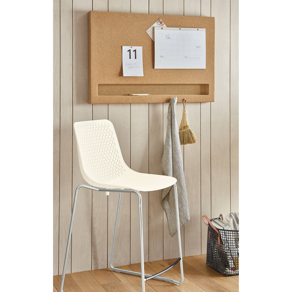 Modern Mini Counter Stool in Blue w/ Chrome Base U59929