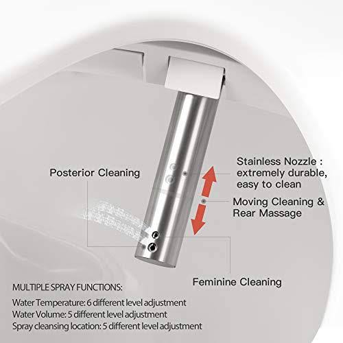 Heated Bidet Toilet Seat with Self Cleaning Stainless Nozzle C34523