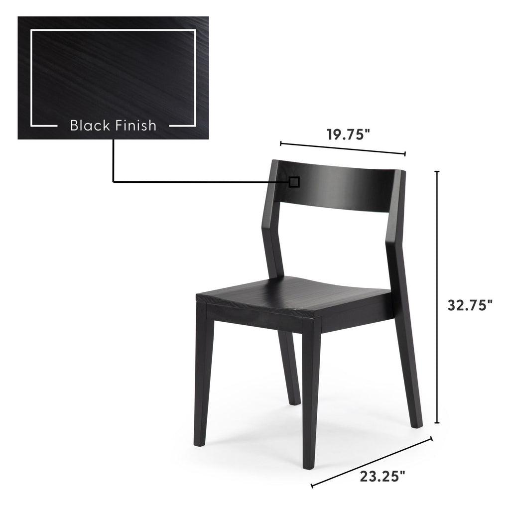 Black Solid Wood Dining Chair E20168