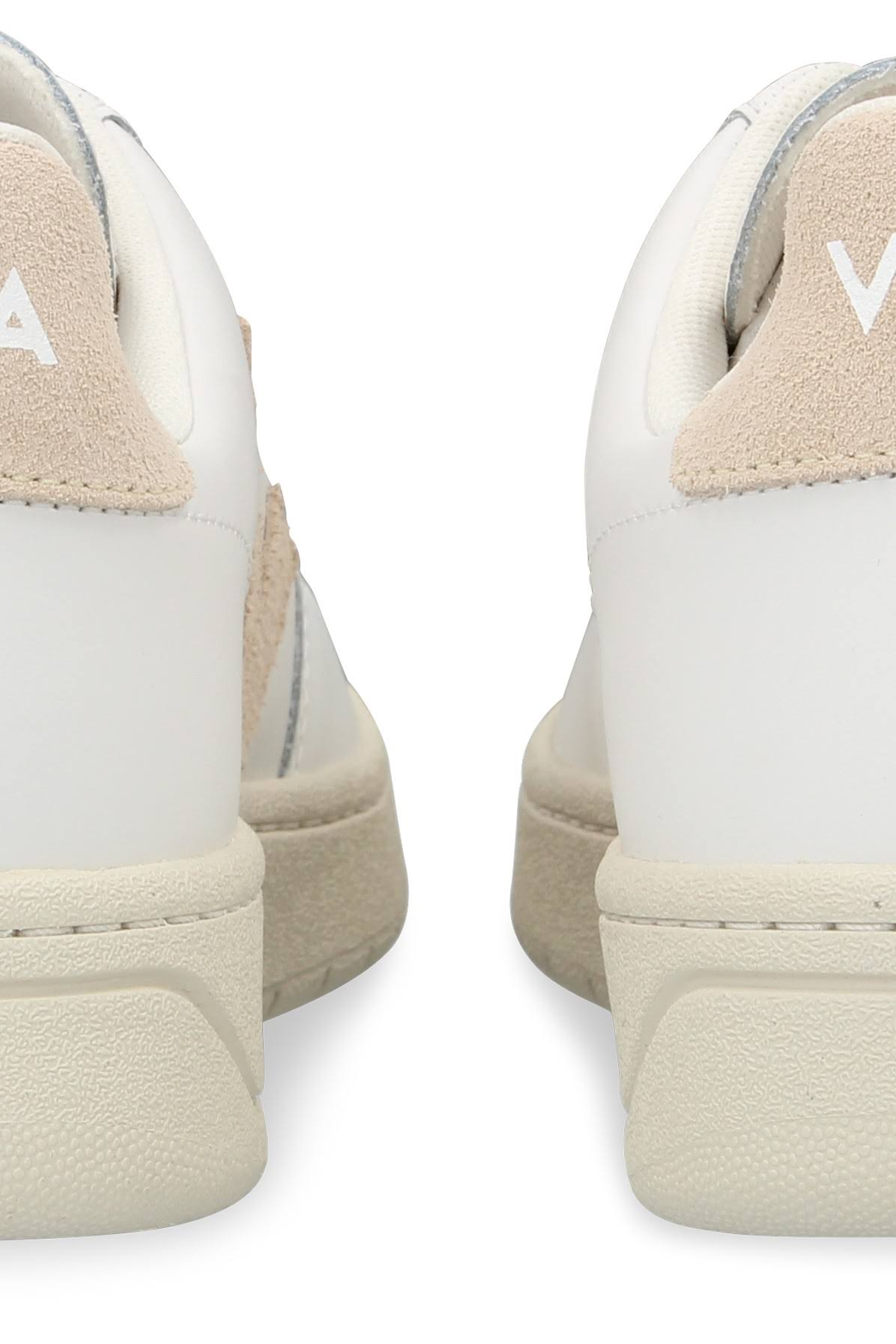 White Sable Leather Sneakers O26990