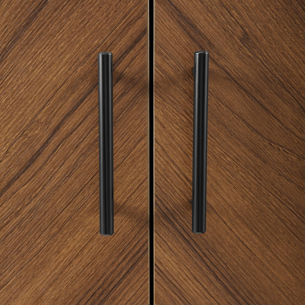 3 Shelf Bookcase Hutch Style Bookmatch Vertical Black A3882