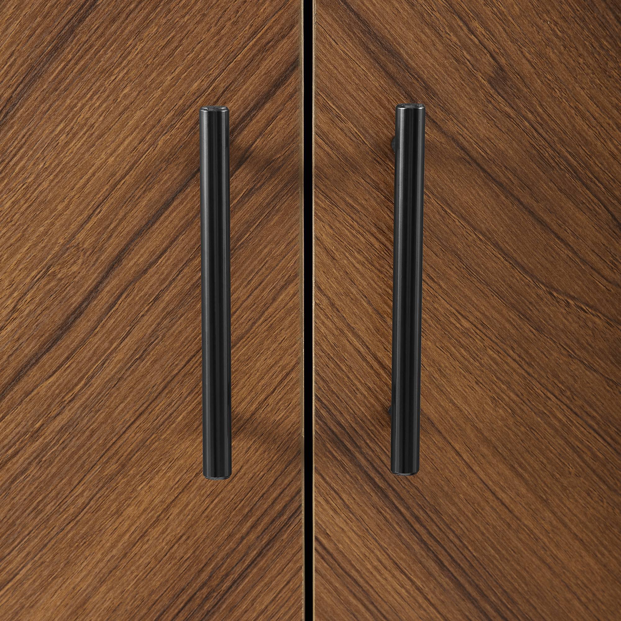 3 Shelf Bookcase Hutch Style Bookmatch Vertical Black A3882
