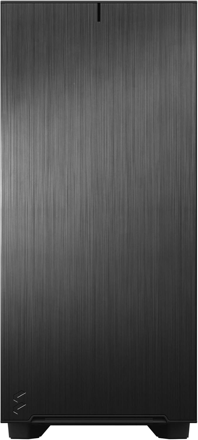 Black Brushed Aluminum/Steel ATX Compact Silent Mid Tower Computer Case K154856