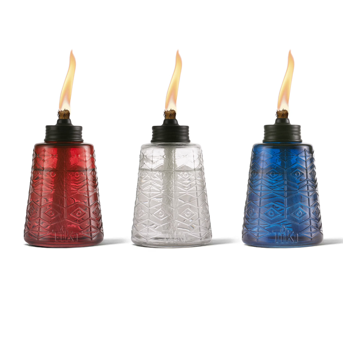 Red White and Blue 3-Pack Glass Table Torch M262346