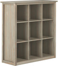 9 Cube Solid Wood Bookcase in Russet Brown W449936