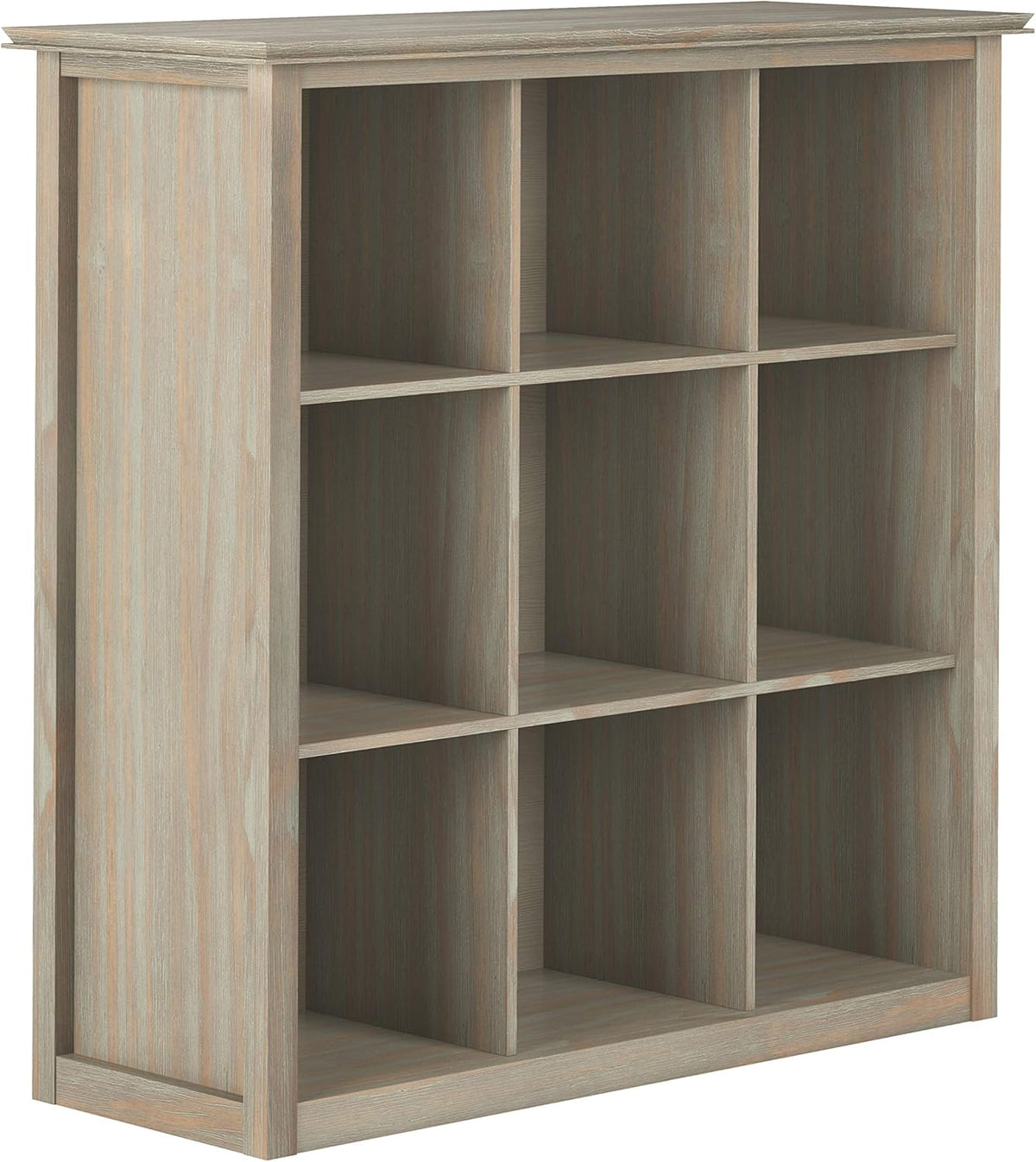9 Cube Solid Wood Bookcase in Russet Brown W449936