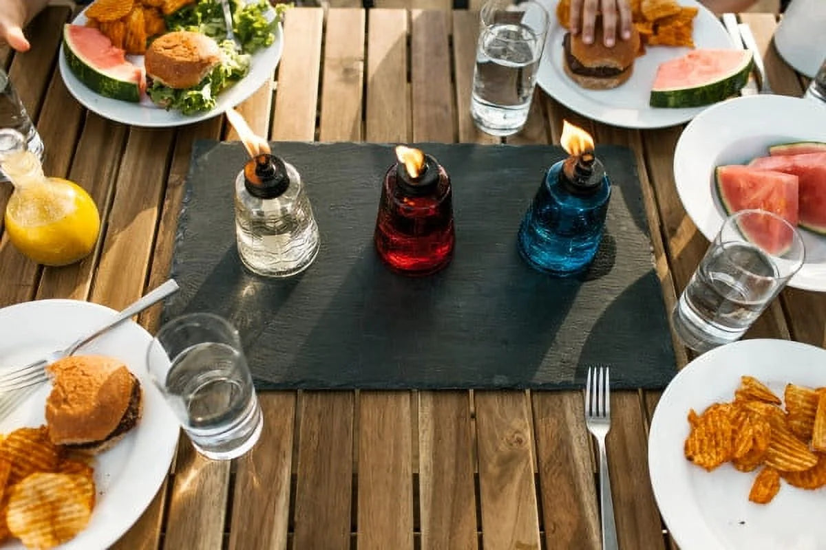 Red White and Blue 3-Pack Glass Table Torch M262346