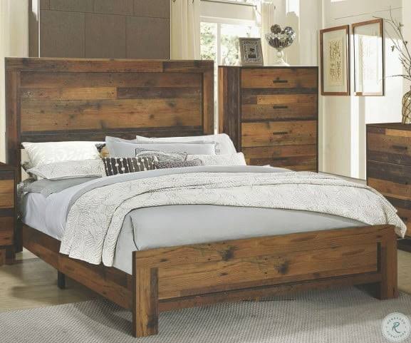 Rustic Pine Twin Panel Bed H1285