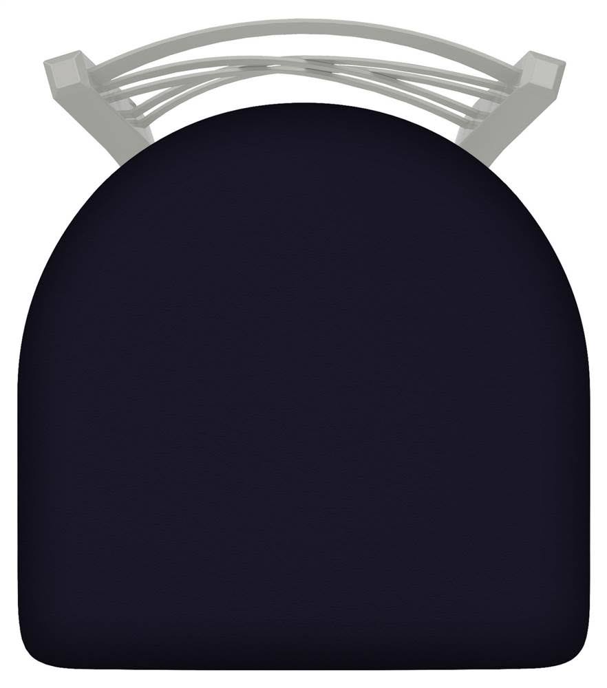 18x22 Chair with Anodized Nickel Finish, Dark Blue Seat O44176