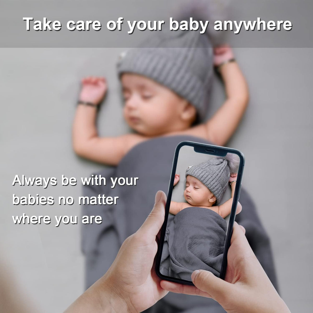 5" WiFi Baby Monitor with Camera and Audio, 1080p Camera and 720p Display S570422