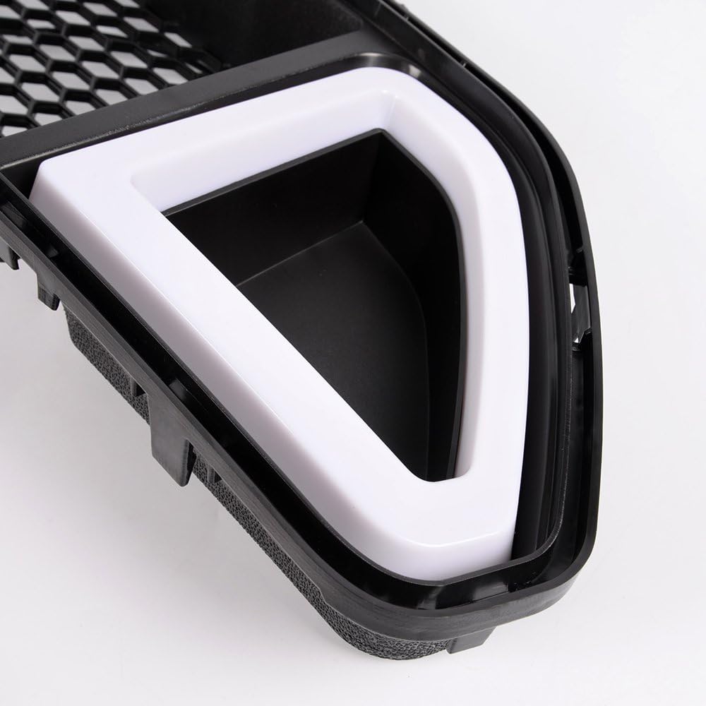 Front Bumper Hood Grill Grille With White DRL LED Light B8300