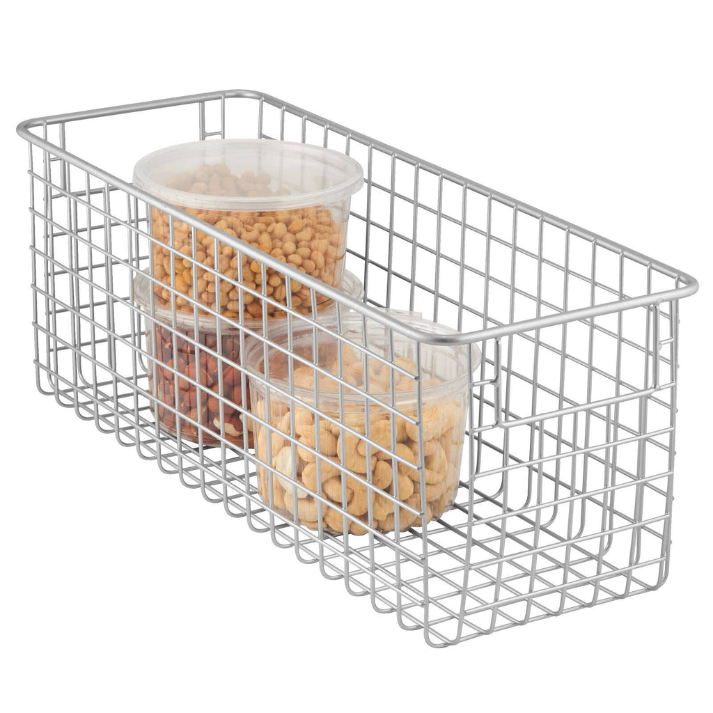 Metal Wire Kitchen Pantry Food-Storage Organizer Basket Y948