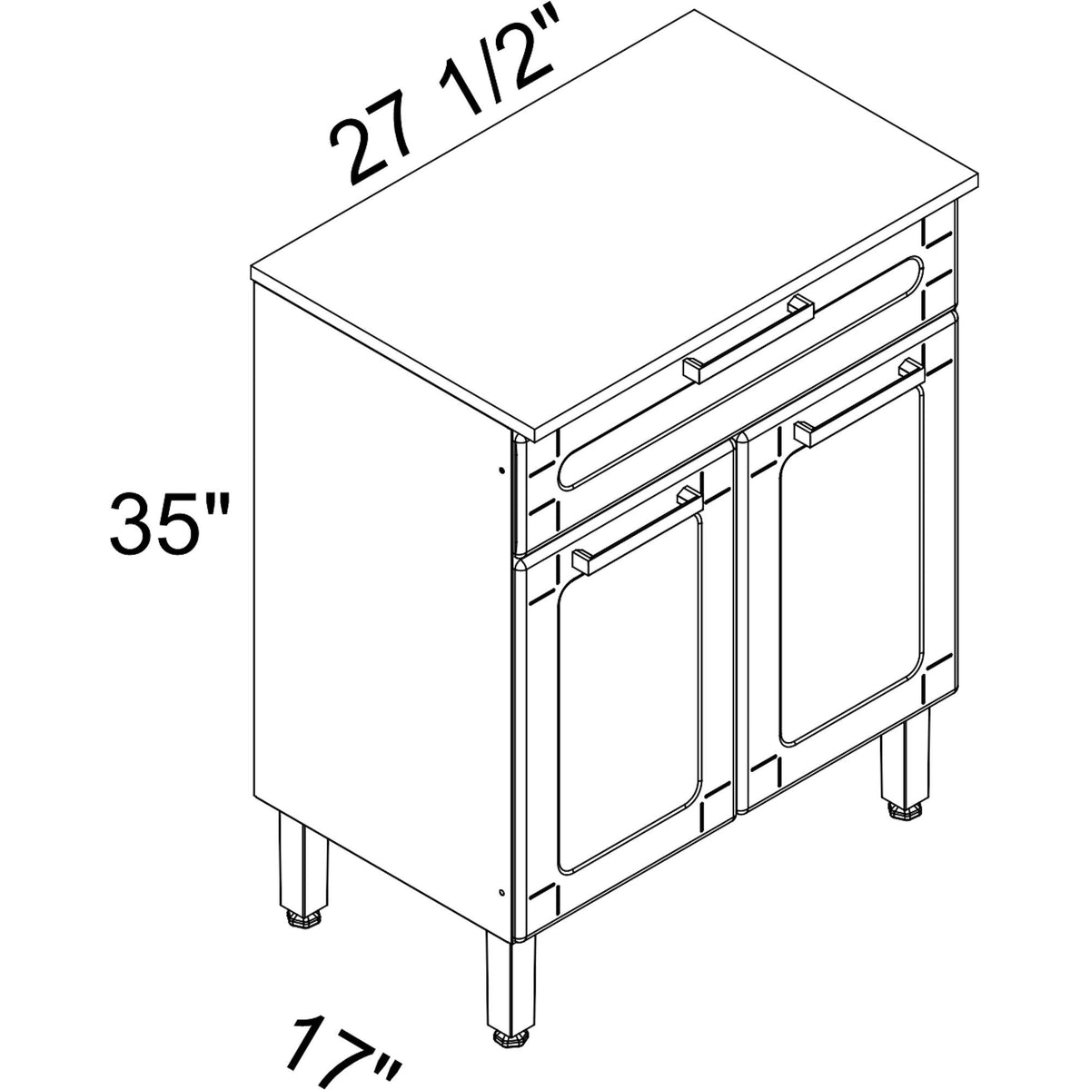 Grey Drawer Base Cabinet Q47651