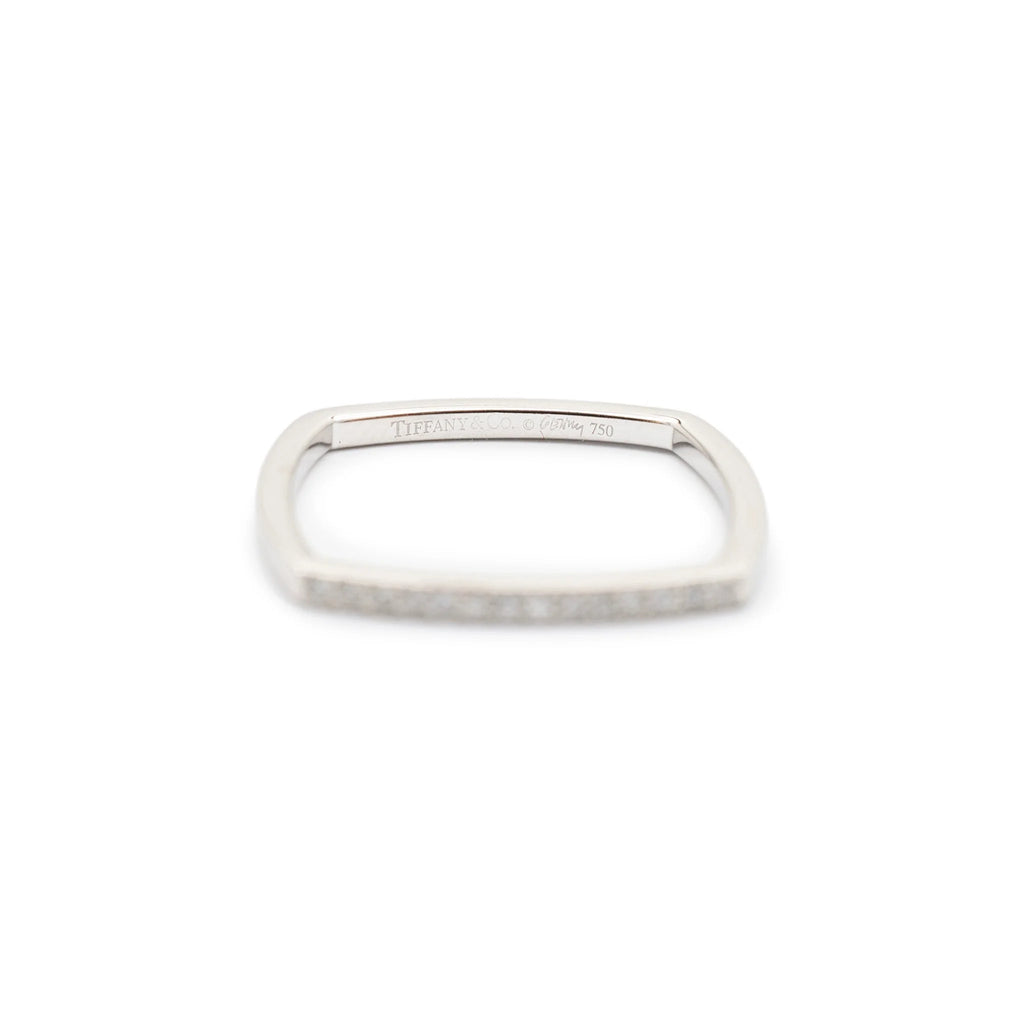 18K White Gold Diamond Wedding Band P530