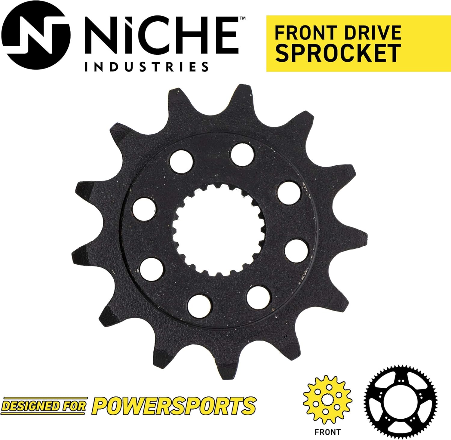 Drive Sprocket Chain Combo Front 13 Rear 48 Tooth 520NZ Standard 114 Links Pack of 2 C110
