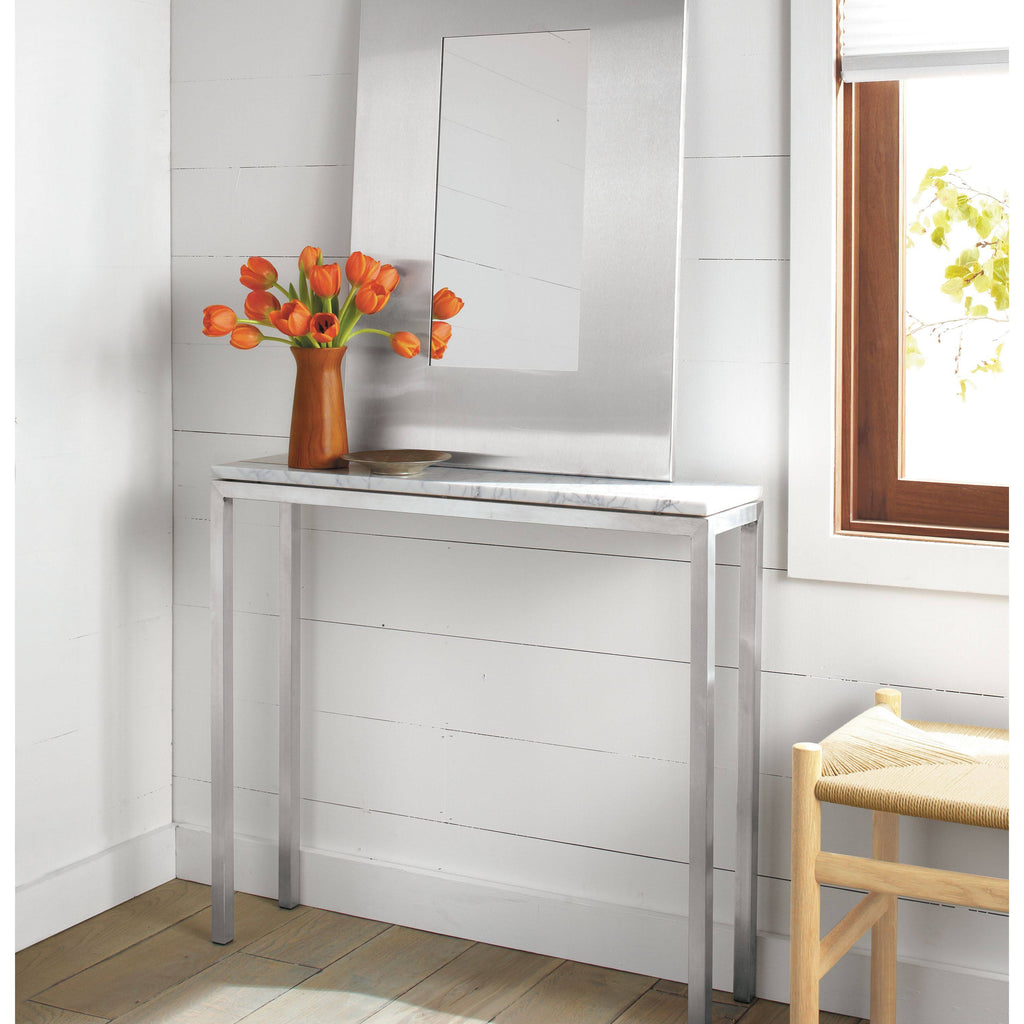 Walnut Top Console Table with Slate Base W96882