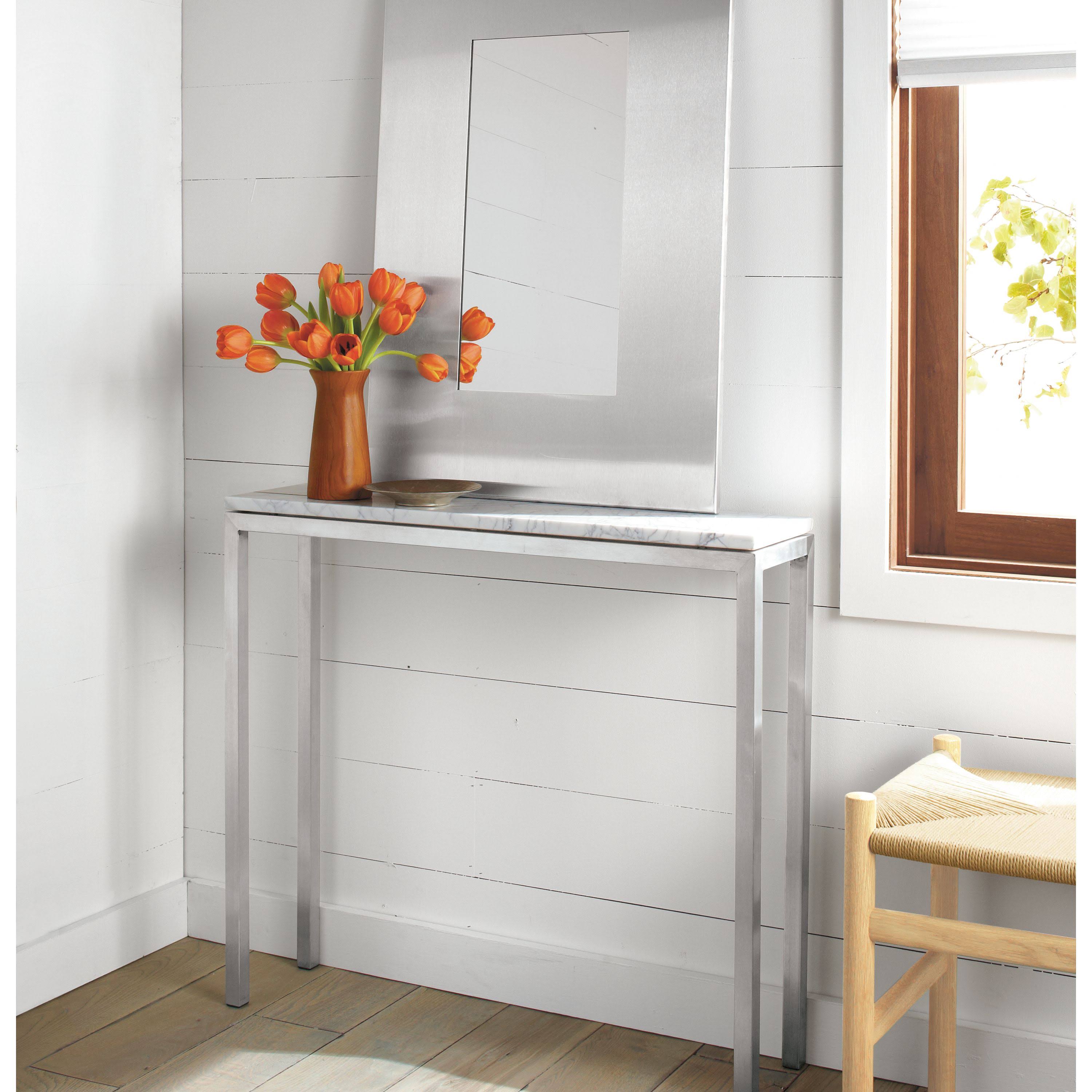 Walnut Top Console Table with Slate Base W96882
