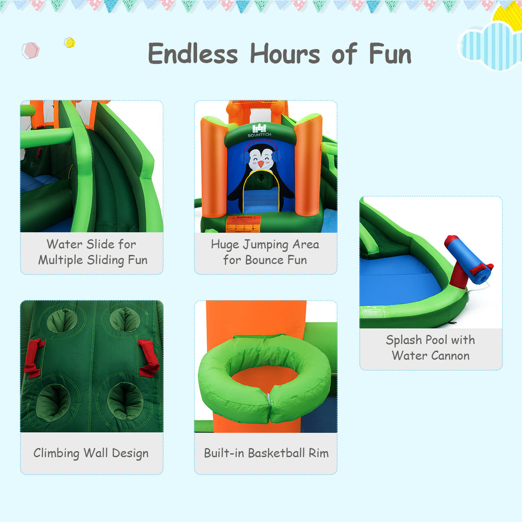 Inflatable Water Park Slide Bouncer with Splash Pool and Blower E4998