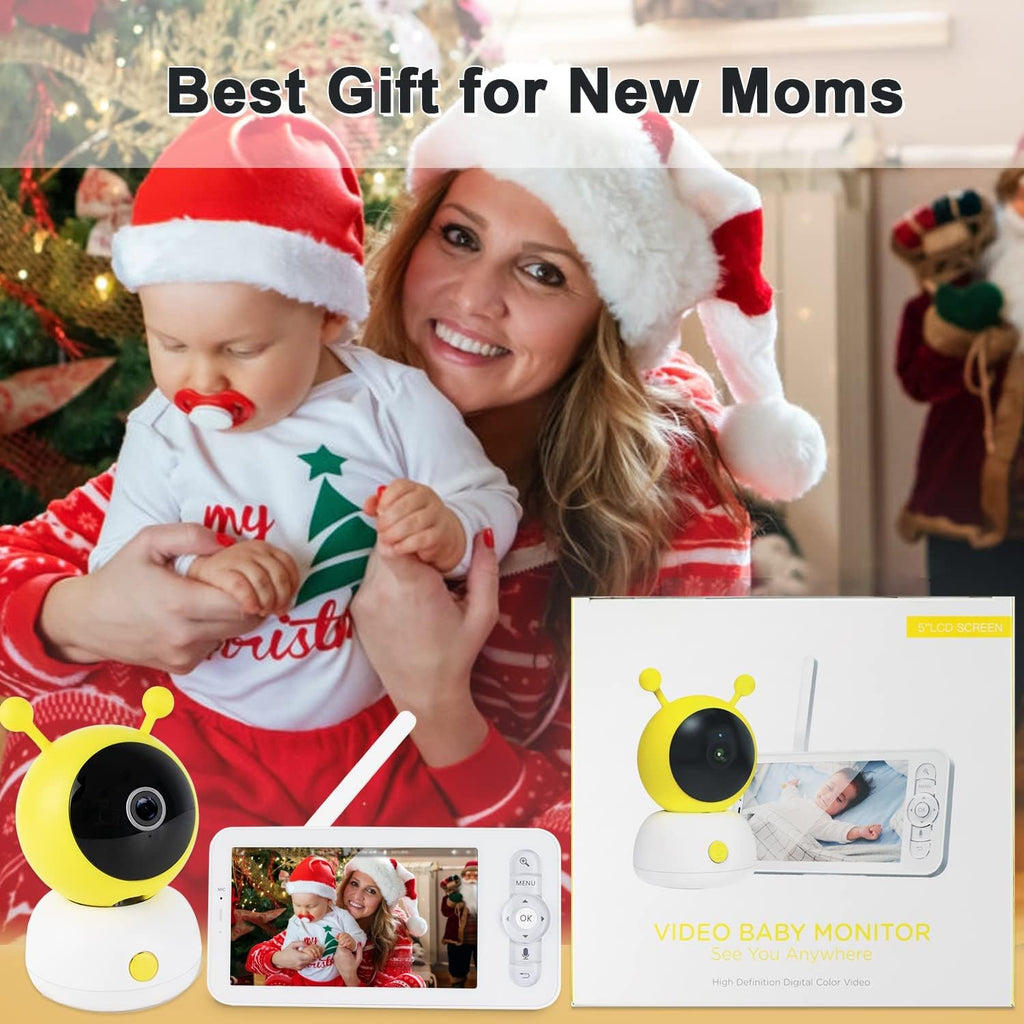 5" WiFi Baby Monitor with Camera and Audio, 1080p Camera and 720p Display S570422