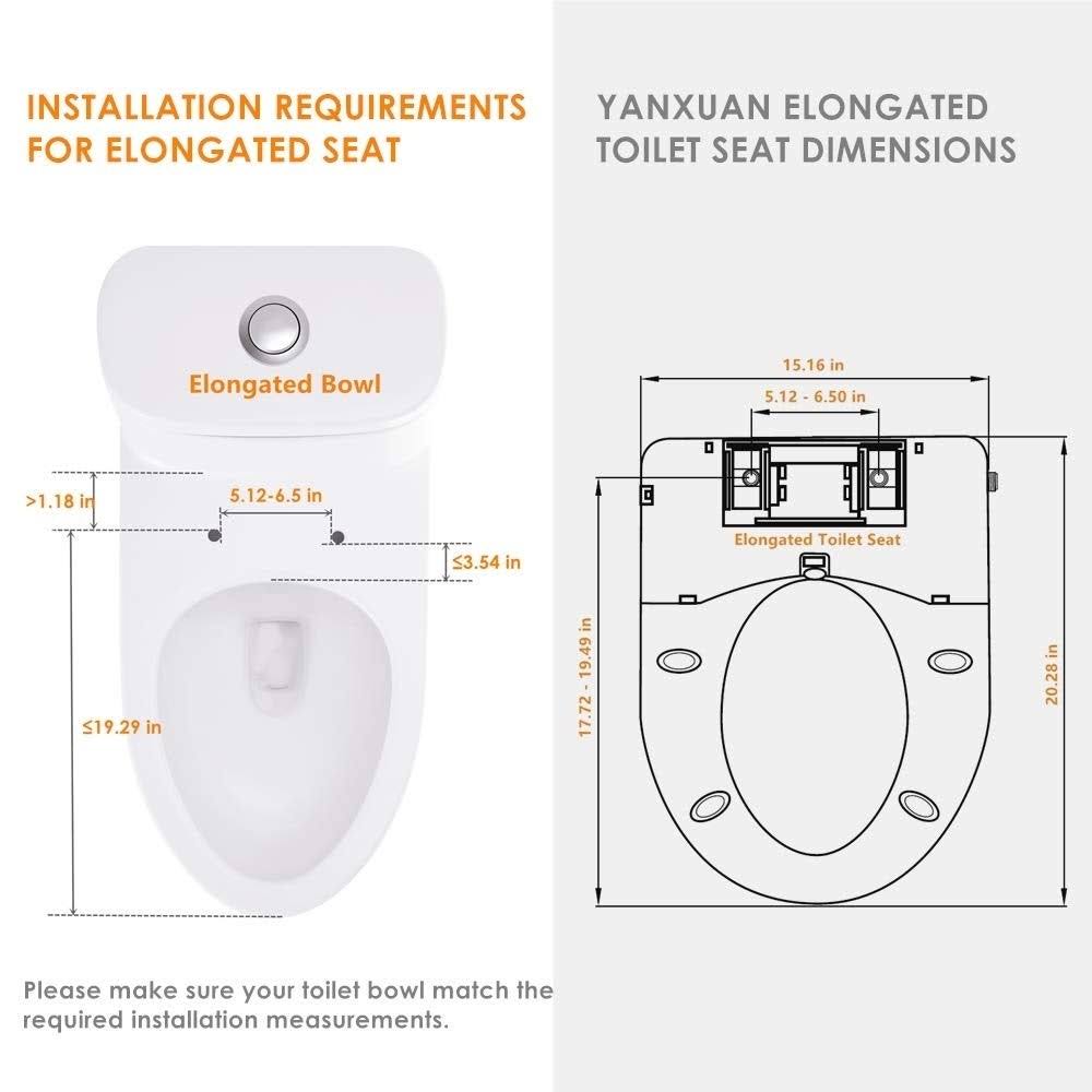 Heated Bidet Toilet Seat with Self Cleaning Stainless Nozzle C34523