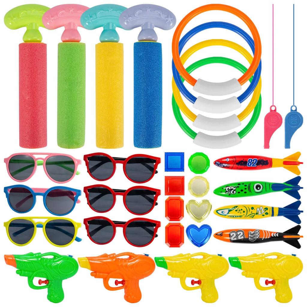 Swim Pool Diving Toys Water Rings Sticks Octopus Torpedo Balls L1089