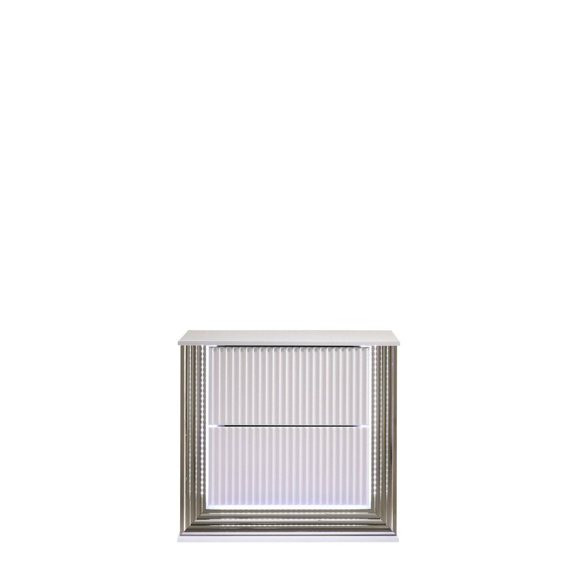 White Nightstand G8066